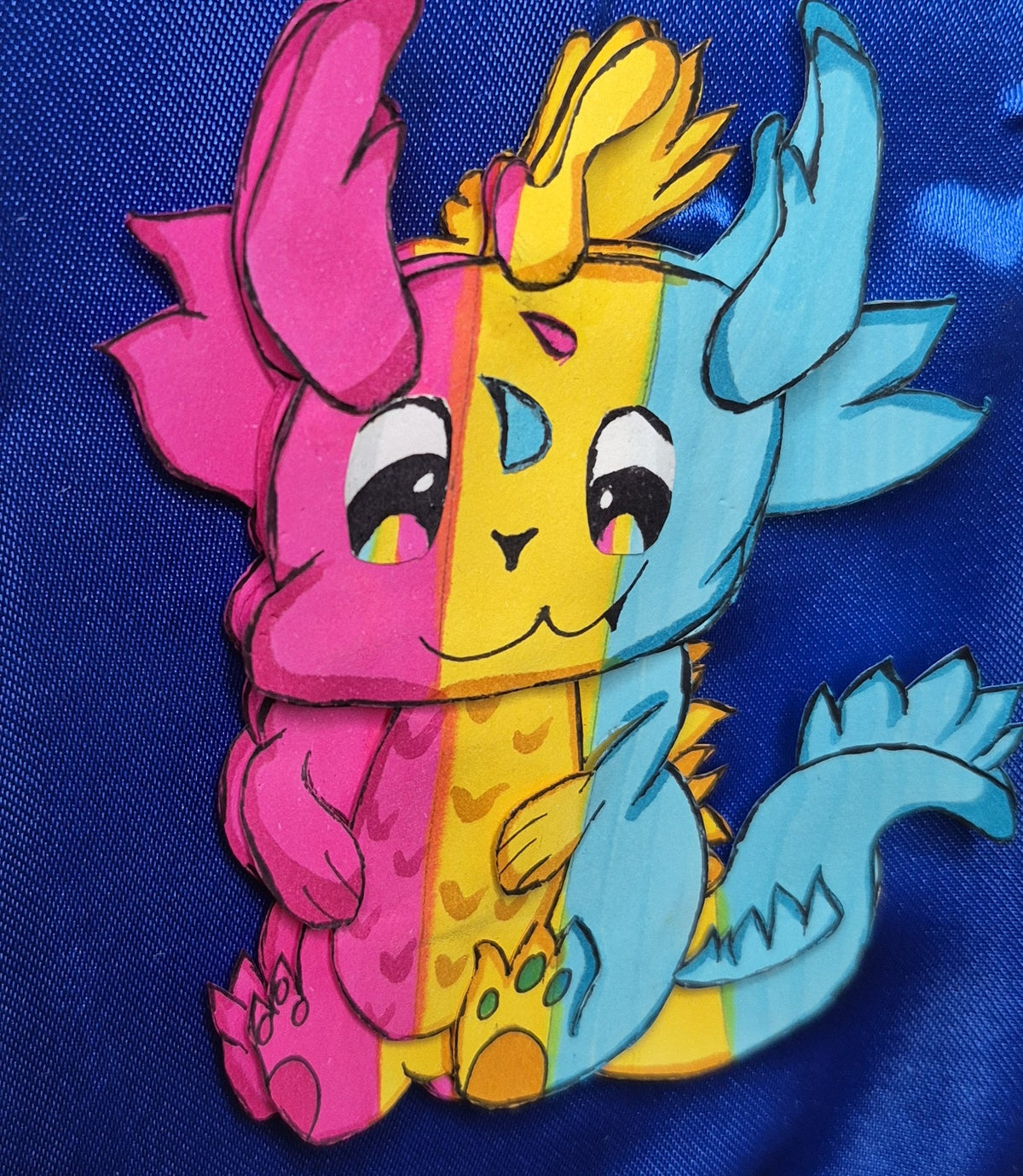 3D Drachenmagnet Pansexuelle Pride-Flagge