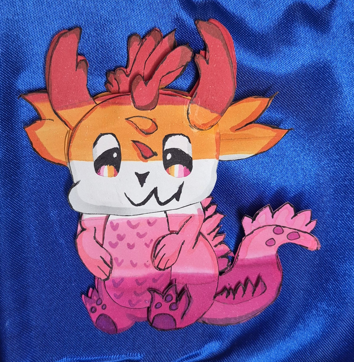 3D Drachenmagnet Lesbian Pride-Flagge